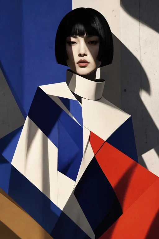 A Striking Avant-garde Graphic Portrait Inspired By 1920s Ba...