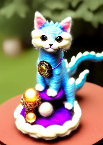 Miniwool, A Large Cat Dragon In A Cute World, Intricate Deta... — Stable Diffusion AI Prompt: miniwool, a large cat dragon in a cute world, intricate detail, centered