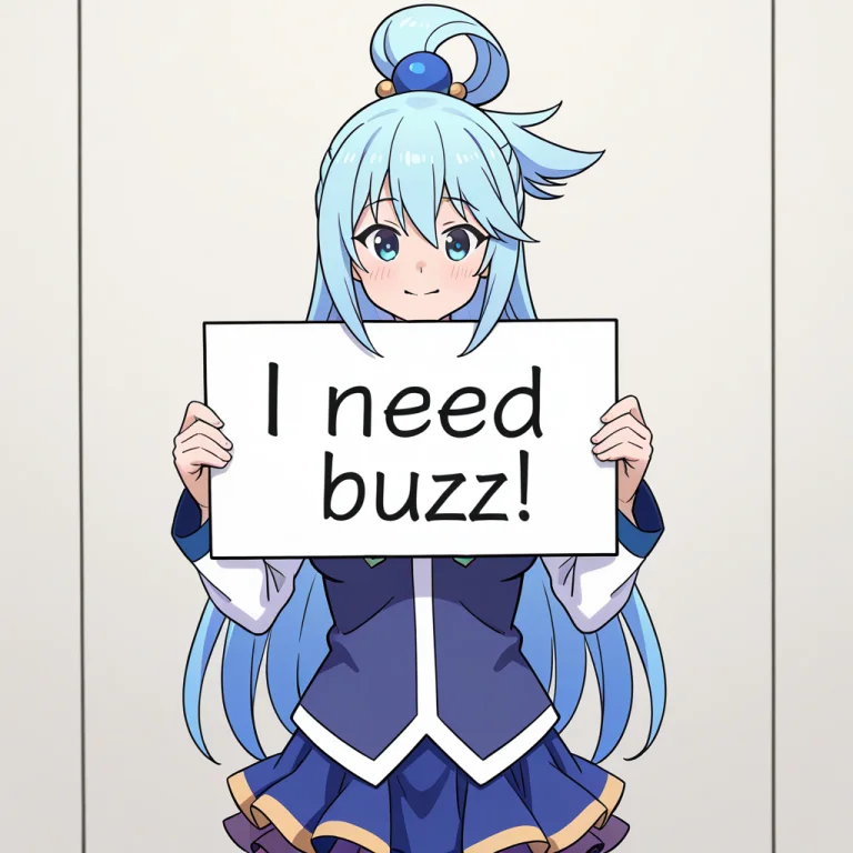 Aquakonosuba, Holding Sign, Needbuzz,