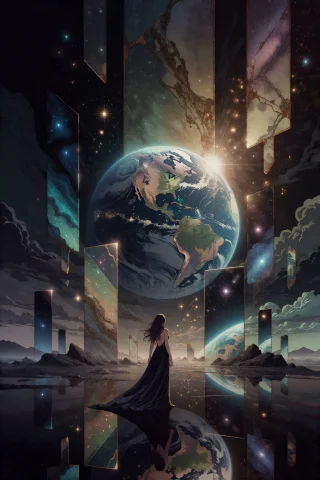 Loramutedpastelv10.95 Mutopix, Cinematic Surreal Fantasy Sce... — Stable Diffusion AI Prompt: Mutopix, Cinematic surreal fantasy scene. A solitary elegant woman in a long fl...