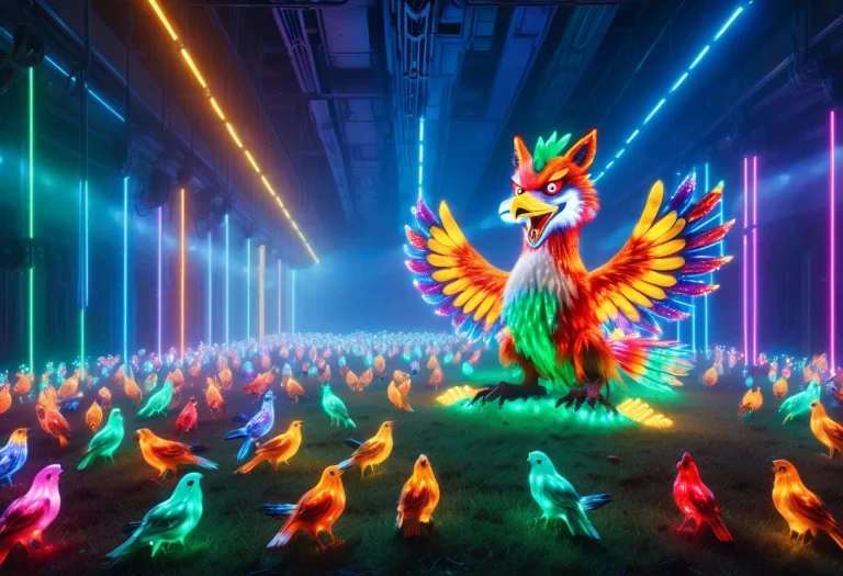 Colorful Led Lights, Cowards In The Grip Of Fear A Fox The C...