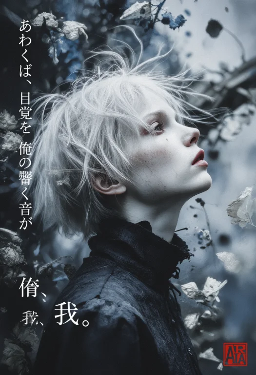 A Vertical, Portrait-oriented Digital Artwork Featuring A Cl...