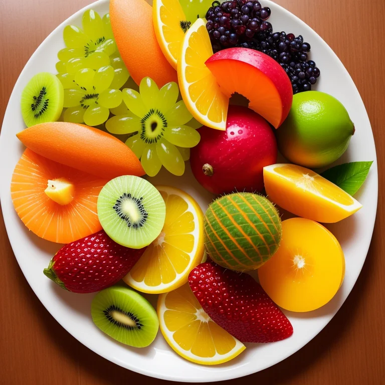 4k, Lots Of Delicious Tropical Fruits With Drops Of Moisture...