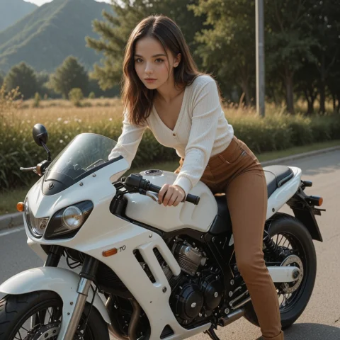 Photo Realistic Image Of A Beautiful Young Woman 22yo Cute S... — Stable Diffusion AI Prompt: Photo realistic image of a beautiful young woman 22yo cute solo Masterpiece, on...