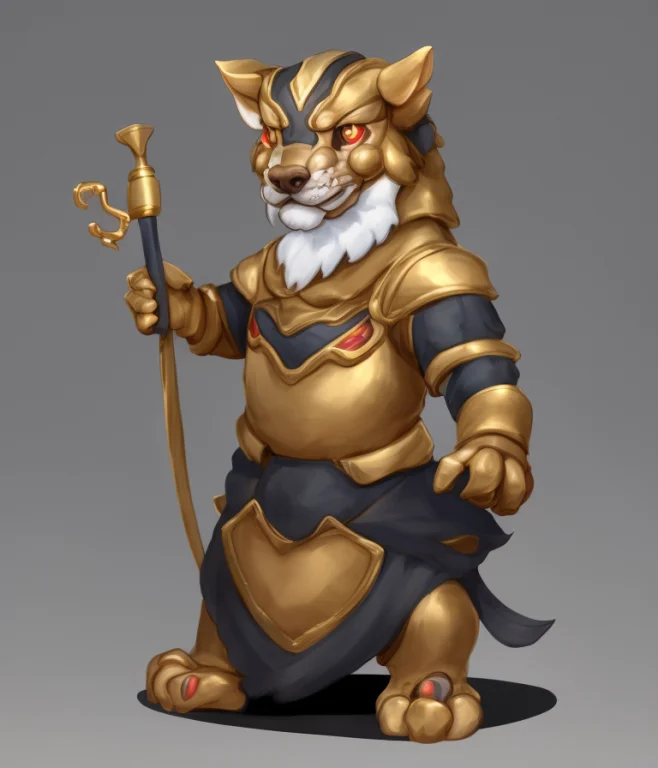 Anthropomorphic Foo Dog, Cartoon Character, Charhelper.50, D...