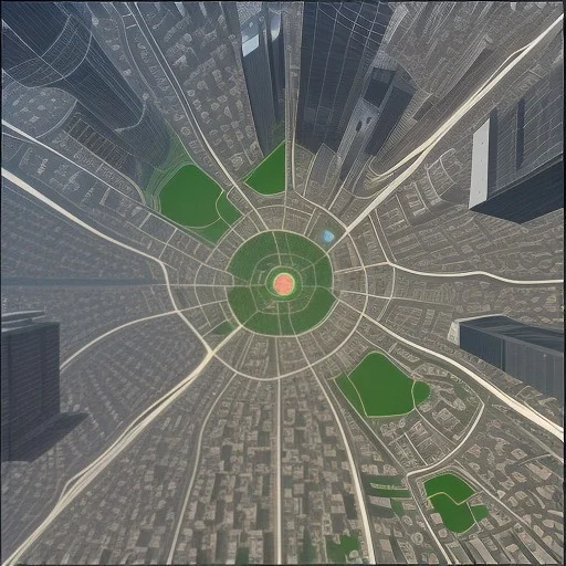 Expansive Urban Sprawl 3d Generated