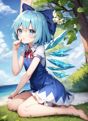 Masterpiece,cirno, 1girl, Ice, Flower, Wings, Icewings, Solo... — Stable Diffusion AI Prompt: masterpiece,cirno, 1girl, ice, flower, wings, ice_wings, solo, bow, blue_hair, b...