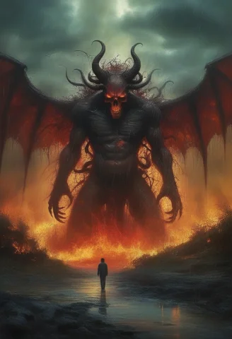 Born In Hell, Loved By The Guilty, Raised By The Once Forgot... — SDXL AI Prompt: born in hell, loved by the guilty, raised by the once forgotten, blood rain, det...