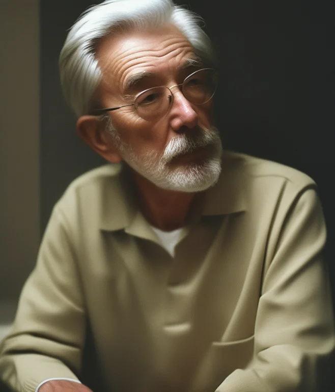 Tungstendispo, Photoshoot Of An Old Man, Highly Detailed
