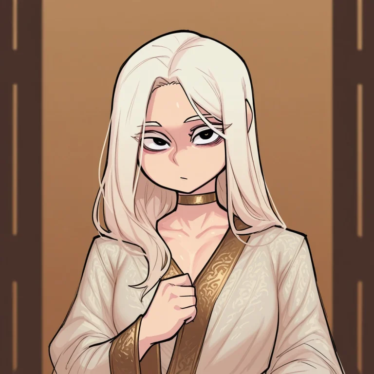 1girl , Solo , Portrait , Tall Slender , Robe , Long Sleeves...