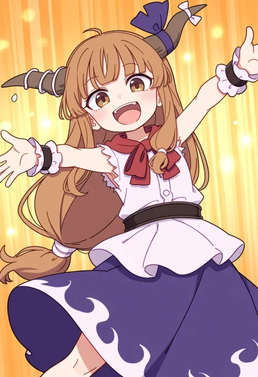 Masterpiece,best Quality1.2,kmpnanima, 1girl, Ibuki Suika To...