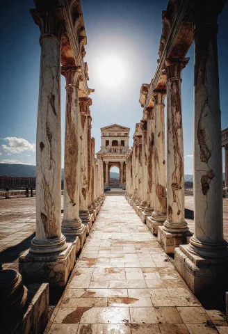 Old Ancient City 339bc Greece, Amazing Dramatic Dynamic Imag... — Stable Diffusion AI Prompt: old ancient city 339BC greece, amazing dramatic dynamic image