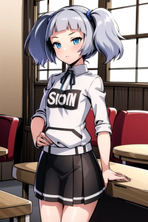 Lorametalslugsimon0.8, Metalslugsimon, 1girl, Sweatshirt, Sk...