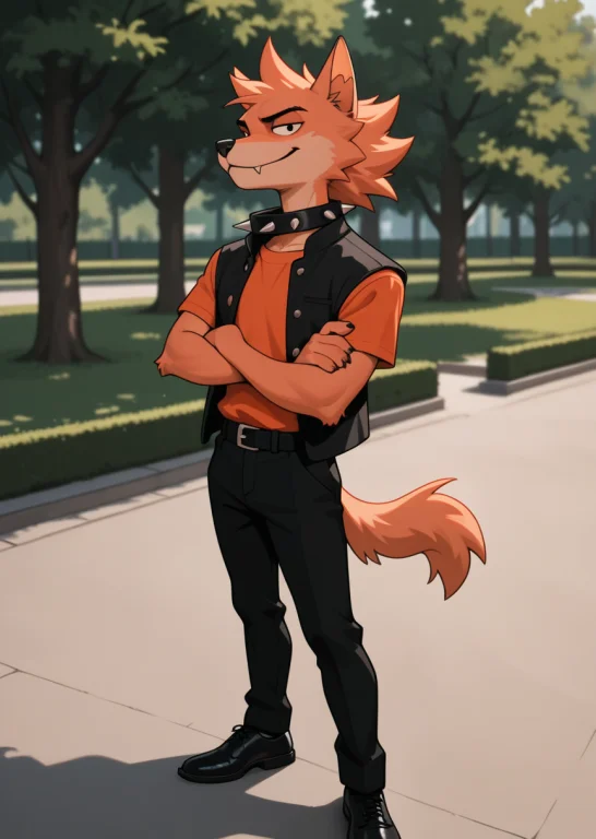 Masterpiece, Best Quality, Solo, 1boy, Shank, Furry, Orange...