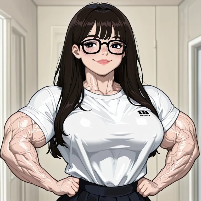 Byunp, Solo, 1girl, Nerdy Girl, Need Aesthetic, Freckles, Bl...