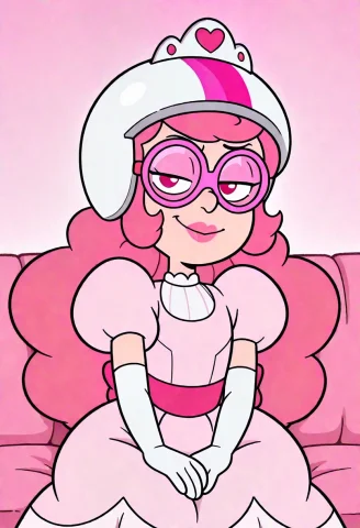 Solo, Looking At Viewer, Sitting, Smug, Loraelizacraigofthec... — Stable Diffusion AI Prompt: solo, looking at viewer, sitting, smug, elizacotc, pink hair, long hair, puffy...