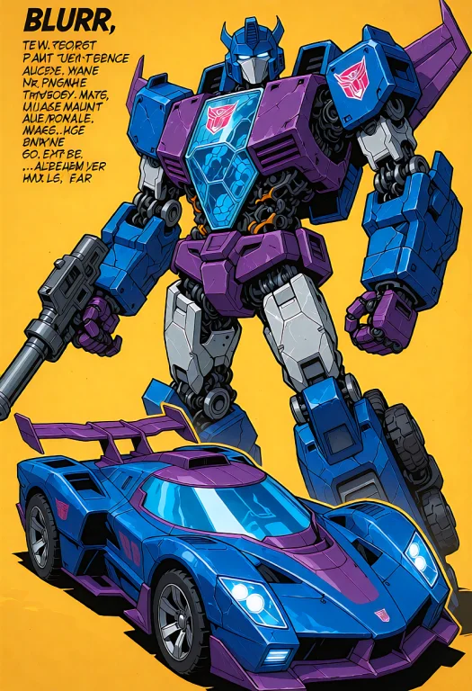 This Comic Book Page Showcases Blurr, An Autobot Transformer...