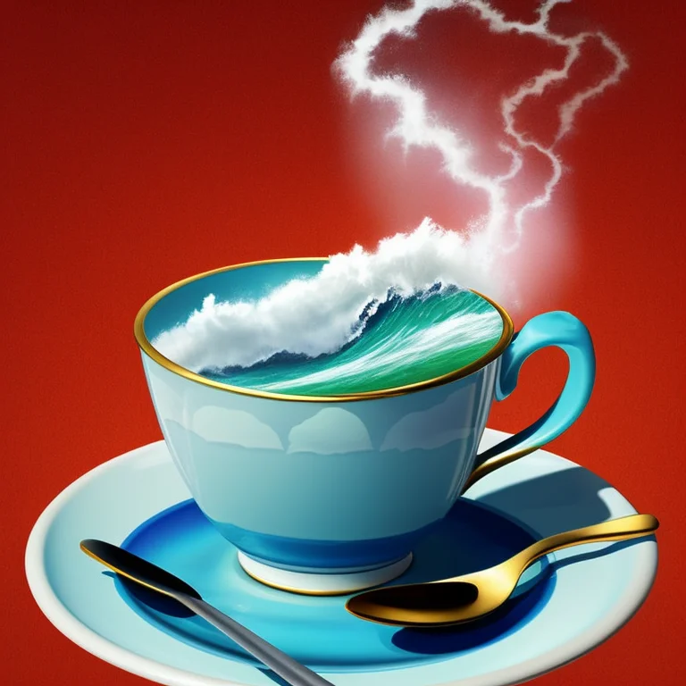 Classicnegative0.9.2, Choppy Ocean Waves Inside A Teacup Wit...