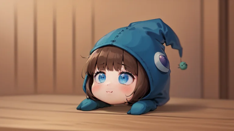A Cute Girl Holding A Tiny Amongus, Gothic, Witchhat, Hogwar...