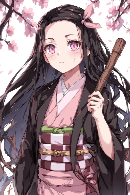 Loranezuv10.6, 1girl, Asa No Ha Pattern, Bamboo, Bamboo In H...
