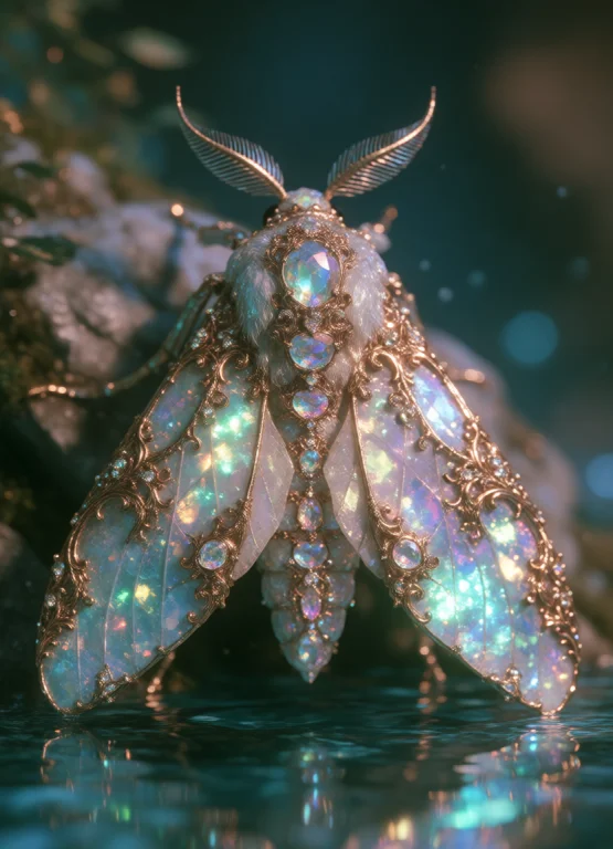 Opulentdarkness, A Crystal Moth, Depth Of Field, Water, Gems...