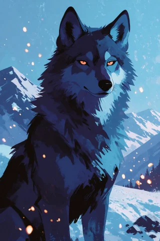 Incase Style, Stylized Illustration, Brush Strokes, D4rkl1ne... — Stable Diffusion AI Prompt: INCASE Style, stylized illustration, brush strokes, D4rkL1nes, Wolf, snowy mount...