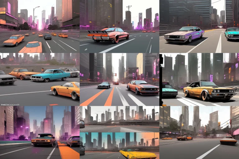 Samdoesarts1.3, Nvinkpunk, Cars, City, Traffic, Photorealist...