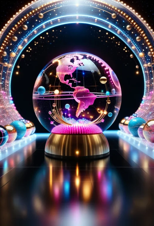 Masterpiece, A Surreal Celestial Globe Made Of Colorful Led...