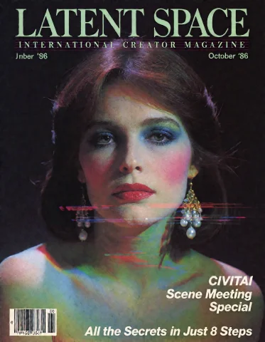 A Scan Of A Vintage 1980s Magazine Titled Latent Space, Subt... — Stable Diffusion AI Prompt: A scan of a vintage 1980s magazine titled "LATENT SPACE," subtitled "internation...