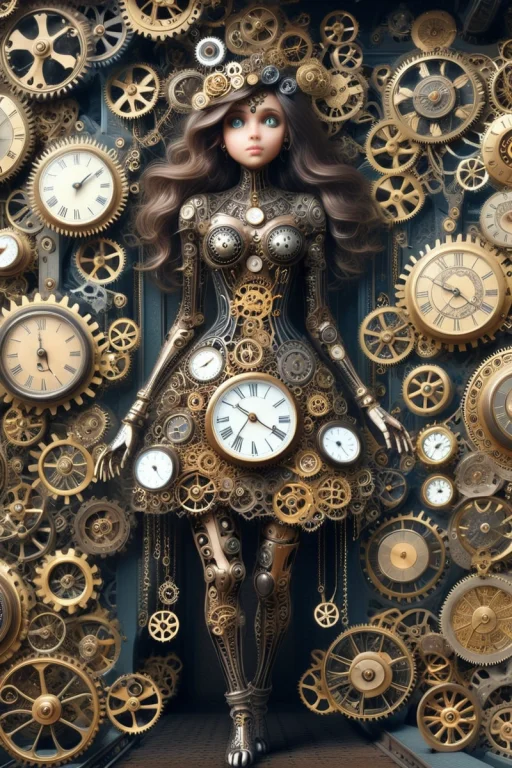 A Fancy Train In A Cute Dress Throwing A Yyy.. . Clock Faces...