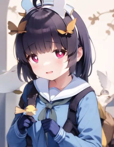 Masterpiece,best Quality,1girl, Bird — Stable Diffusion AI Prompt: masterpiece,best quality,1girl, bird