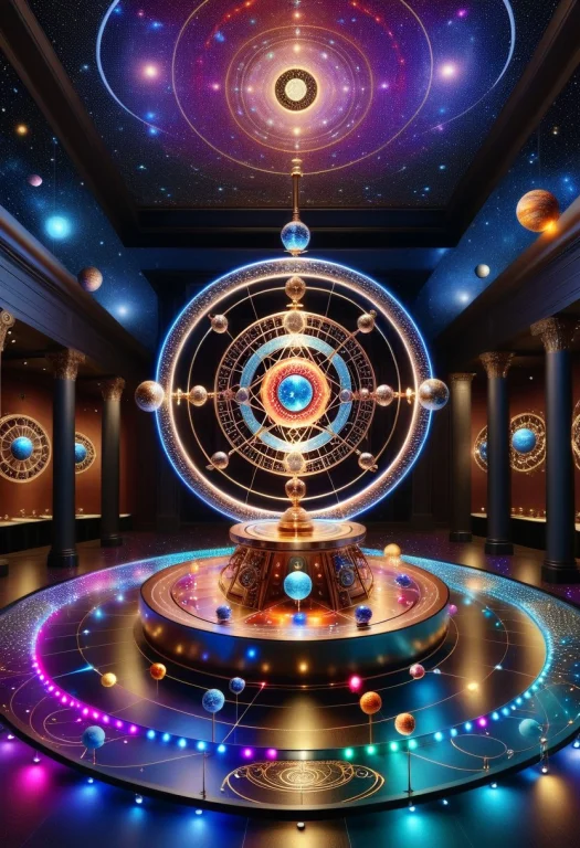 Masterpiece, A Celestial Orrery Made Of Colorful Led Lights...