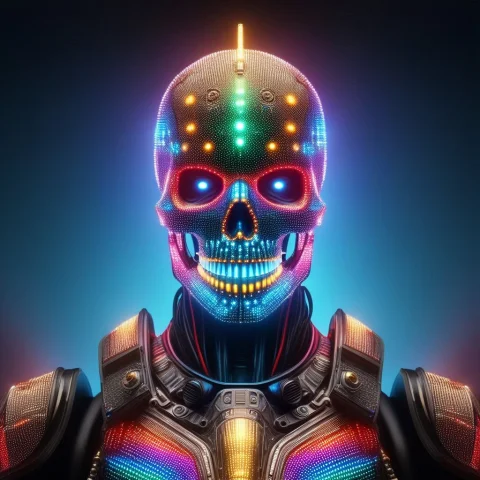 Masterpiece, Best Quality, Highres, Absurdres, Skull, Made O... — SDXL AI Prompt: masterpiece, best quality, highres, absurdres, skull, made of glowing diodes, LE...