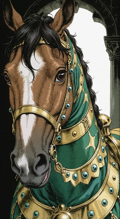 , Color Manga Illustration, Seinen Courtly-pageantry Registe...