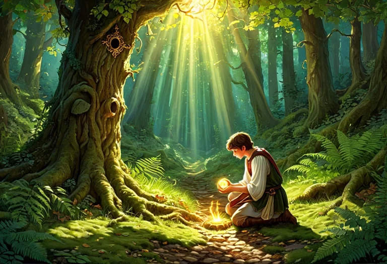 A Storybook Digital Painting Of A Poorly Dressed Medieval Yo...