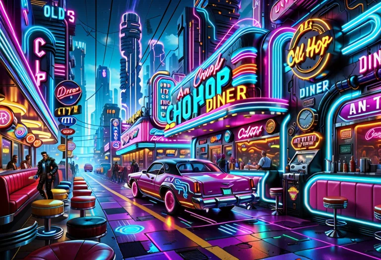 Led, Colorful Led Lights, Cyberpunk City, An Old Timey Car-h...