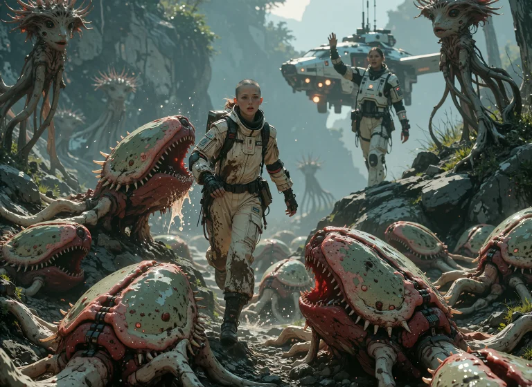 Nature, Duskm1re, A Richly Detailed Science Fiction Scene On...