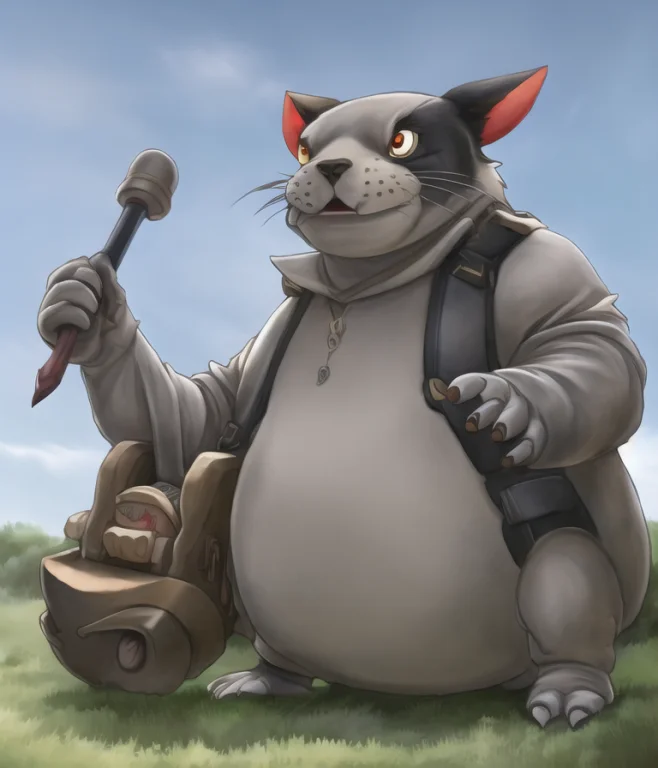 A Close Up Of Totoro, Cartoon Animal, Charhelper, Mid Range...