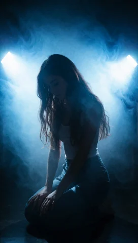 A Single Young Woman, Kneeling On Her Knees With Her Torso B... — Stable Diffusion AI Prompt: A single young woman, kneeling on her knees with her torso bent forward and head...