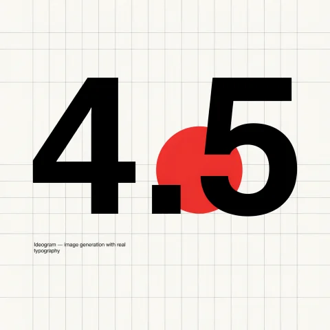 A Minimalist Swiss-style Design Poster Huge Black 4.5 In Hel... — Stable Diffusion AI Prompt: A minimalist Swiss-style design poster: huge black "4.5" in Helvetica Bold on an...