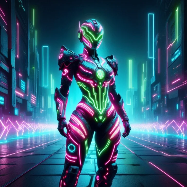 Neon Glow  The Overall Vibrant, Luminous Light That Makes Th...