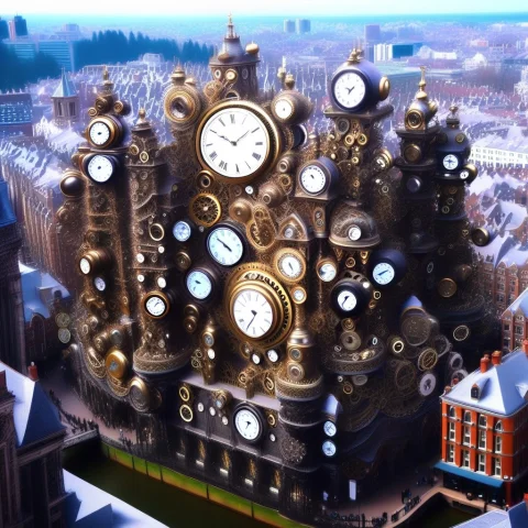 A Sprawling Victorian City Skyline Where Every Building Is A... — SDXL AI Prompt: A sprawling Victorian city skyline where every building is a different type of v...