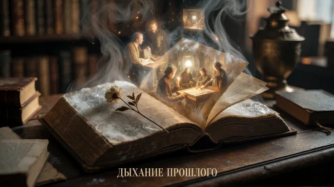 Cinematic Film Still 8. Magical Realism Library, A Close-up... — Stable Diffusion AI Prompt: cinematic film still 8. magical realism library, a close-up of an open, ancient...