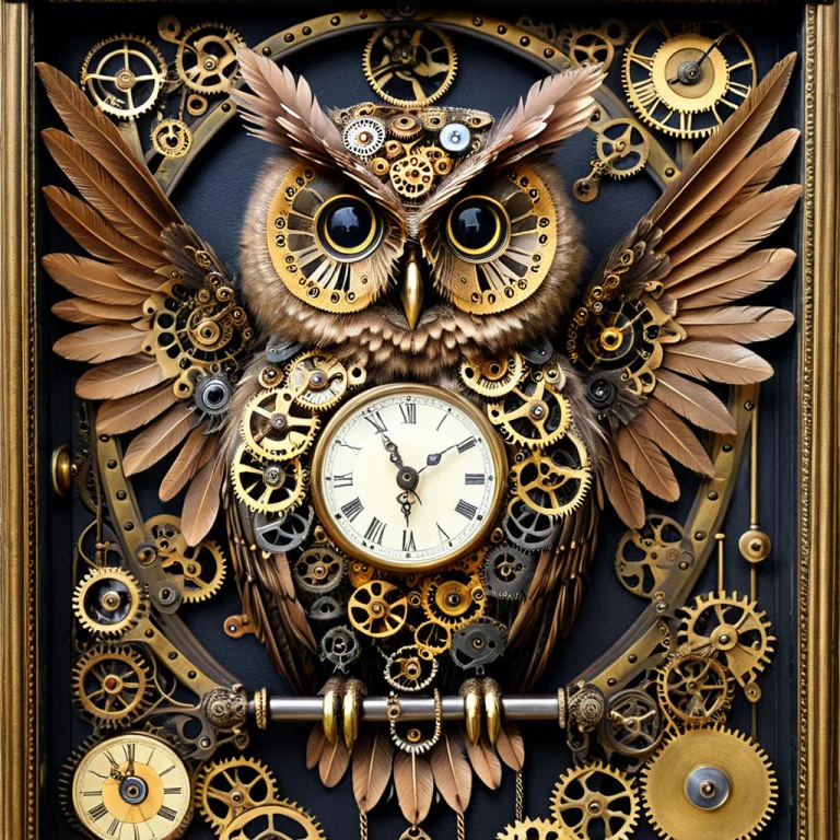 Loraclockstyle-0000090.7 Clock Style, A Majestic Owl Made En...