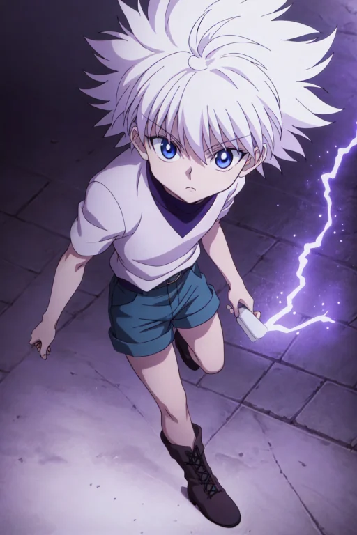 Masterpiece, Best Quality, Killuazoldyck, 1boy, Boots, Malef...