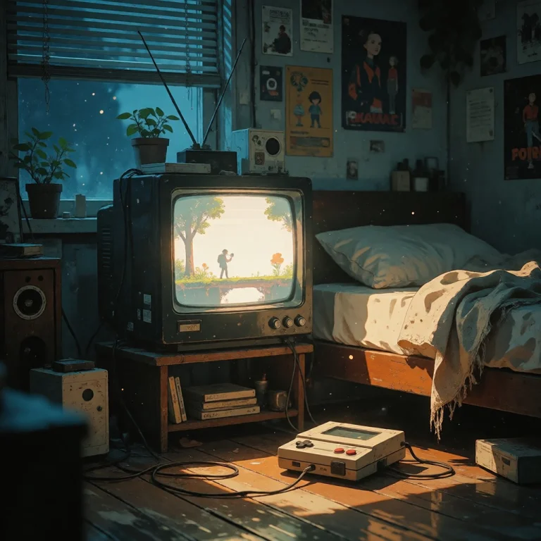 Nature, Zidiusart, Cozy Retro Gaming Bedroom At Night, Crt T...