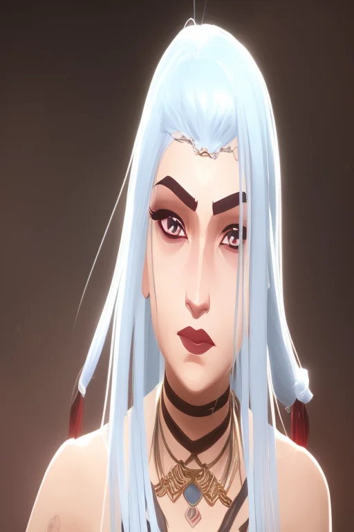 A Photograph Of Woman Whit Long White Hair, Leagueofstyle
