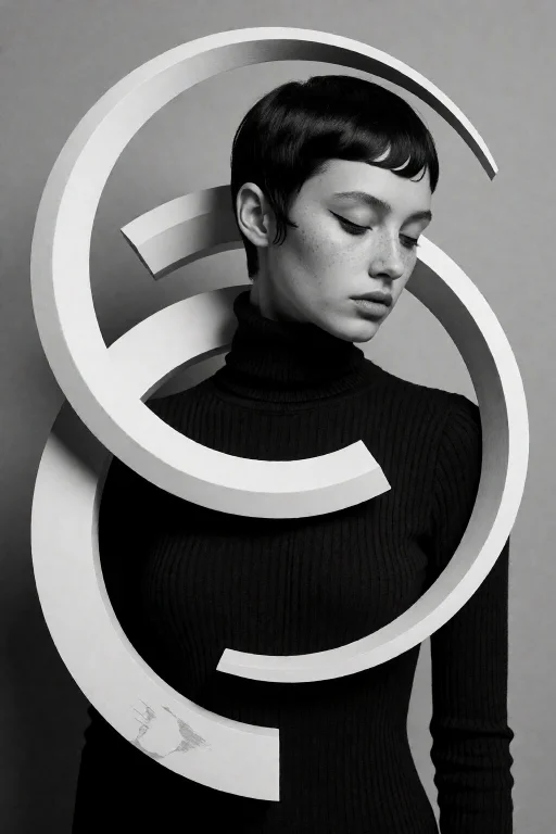 Highleveldescriptiona Striking Black And White Fashion Portr...
