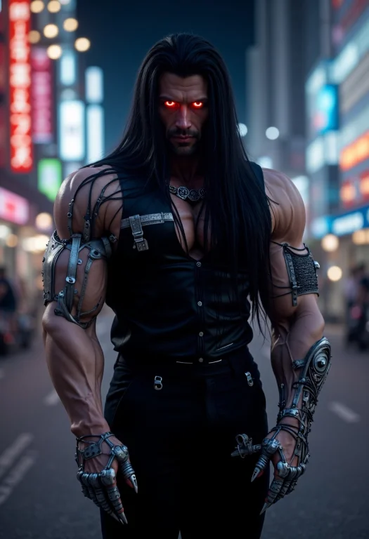 A Full Lenght Photo Of A Beautiful Tall Rugged Very Muscular...