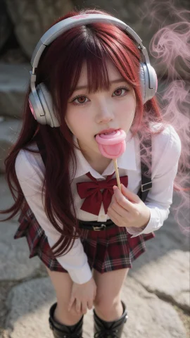 Chelsea, 19 — Stable Diffusion AI Prompt: 切尔茜(Chelsea),一位年仅 19 岁的韩国少女切尔茜，拥有红棕色及腰长直发，发丝柔顺泛...